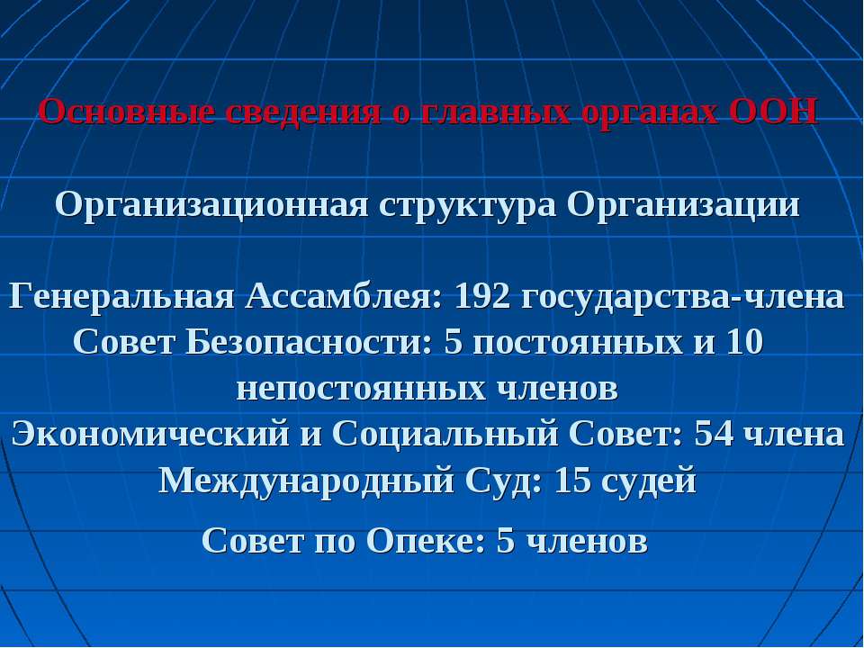 презентация на тему оон по истории