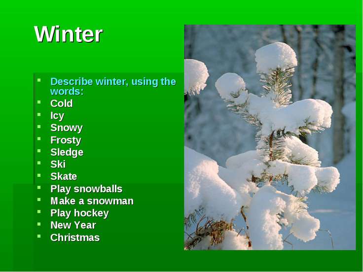 Презентация к уроку английского языка "Seasons" скачать бесплатно