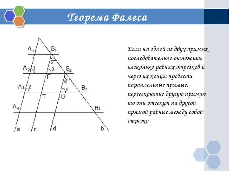 Теорема Фалеса - презентация по Геометрии