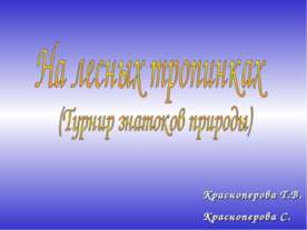 На лесных тропинках