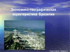Экономико - географическая характеристика Бразилии