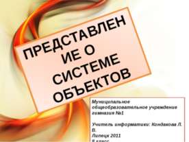 Представление о системе объектов