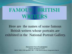 Famous British Writers