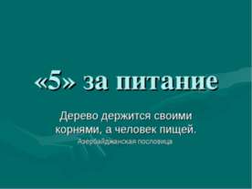 «5» за питание