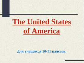 The United States of America