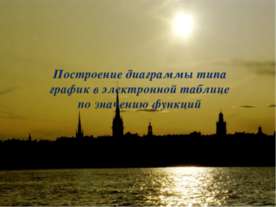 Построение диаграммы типа график в электронной таблице по значению функций.