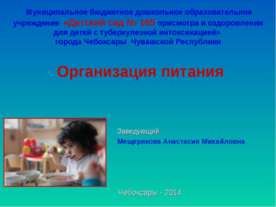 Организация питания в детском саду