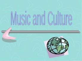 Music and Culture