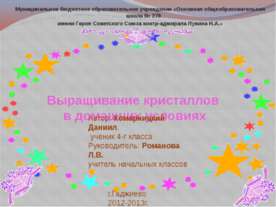 Выращивание кристаллов в домашних условиях