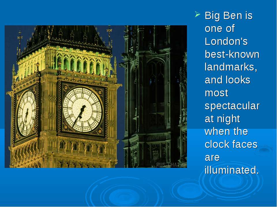 Биг бена с переводом на английском описание языке