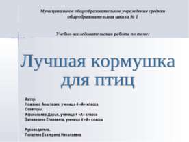 Лучшая кормушка для птиц