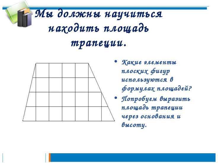 Площадь трапеции презентация