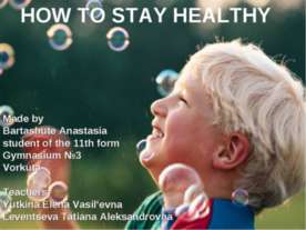How to stay healty