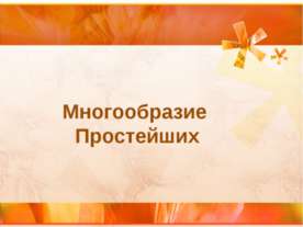 Многообразие Простейших