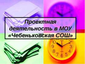 Проектная деятельность в МОУ «Чебеньковская СОШ»