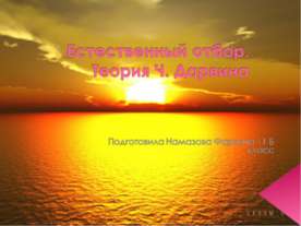 Естественный отбор. Теория Ч. Дарвина