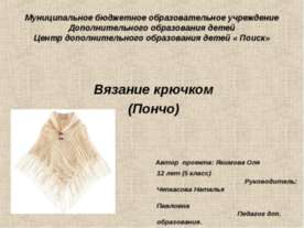 Вязание крючком (Пончо)