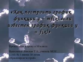 Как построить график функции у = mf(x),если известен график функции у = f(x)