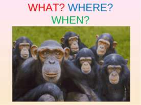 What? Where? When?