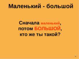 Маленький - большой