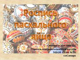 Роспись пасхального яйца