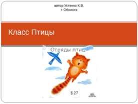 Класс Птицы