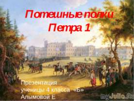 Потешные полки Петра 1