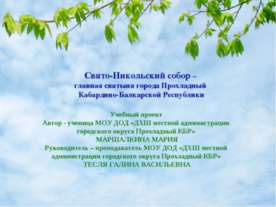 Свято-Никольский собор – главная святыня города Прохладный Кабардино-Балкарск...