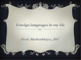 Foreign languages in my life