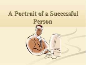 A Portrait of a Successful Person