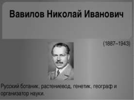 Вавилов Николай Иванович