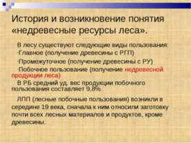 История и возникновение понятия «недревесные ресурсы леса»