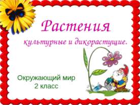 Растения культурные и дикорастущие