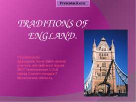 TRADITIONS OF ENGLAND