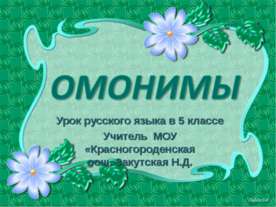 Омонимы