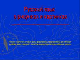 Русский язык в рисунках и картинках