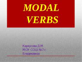 Modal verbs