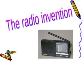 The radio invention