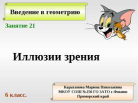 Иллюзии зрения