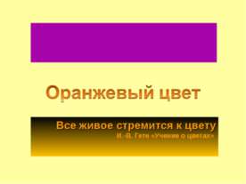 Оранжевый цвет