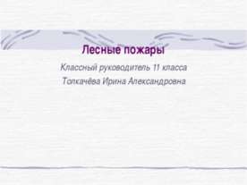 Лесные пожары