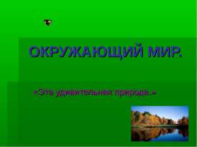 Эта удивительная природа