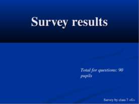 Survey results