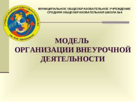 Модель организации внеурочной деятельности
