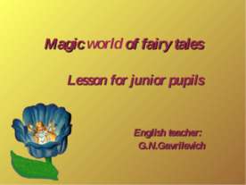 Magic world of fairy tales