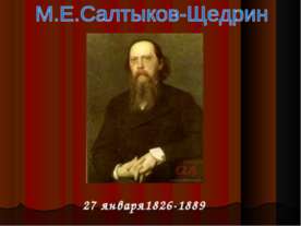 М.Е.Салтыков-Щедрин