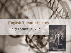 English Theatre History