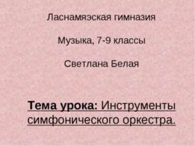 Инструменты симфонического оркестра
