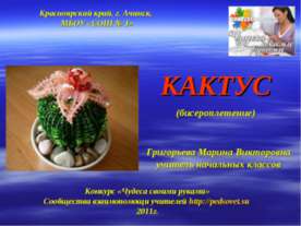 Кактус (бисероплетение)
