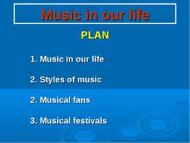 Music in our life